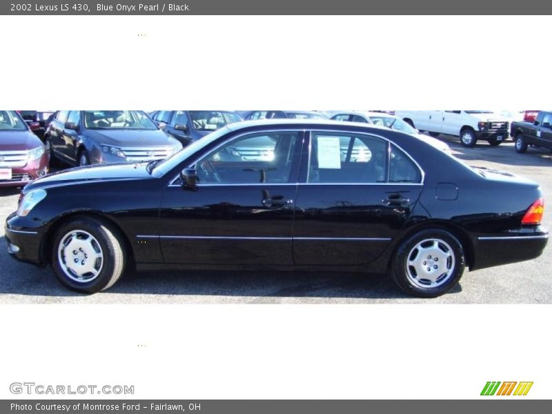 Blue Onyx Pearl / Black 2002 Lexus LS 430