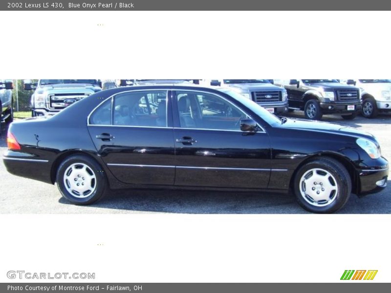 Blue Onyx Pearl / Black 2002 Lexus LS 430