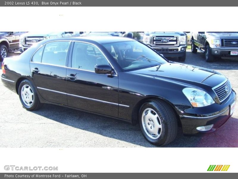 Blue Onyx Pearl / Black 2002 Lexus LS 430
