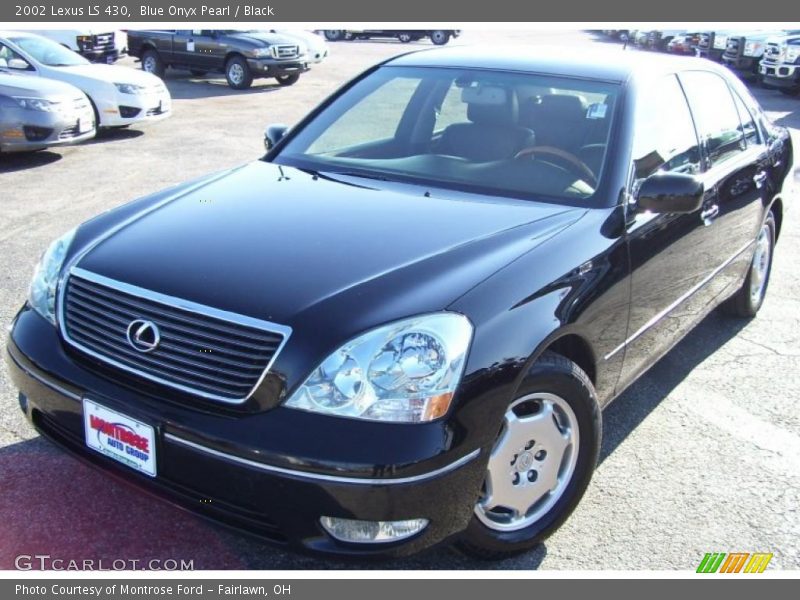 Blue Onyx Pearl / Black 2002 Lexus LS 430