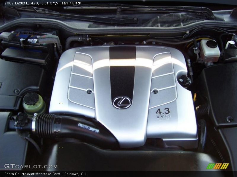 Blue Onyx Pearl / Black 2002 Lexus LS 430