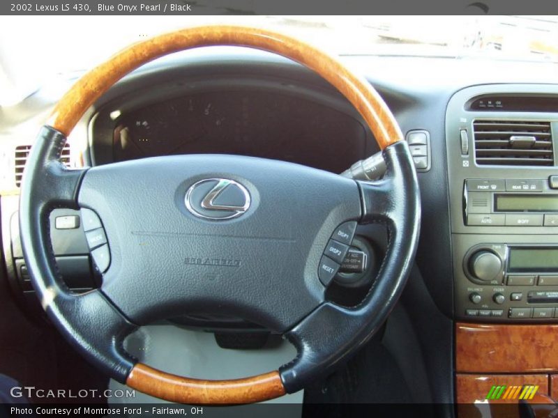 Blue Onyx Pearl / Black 2002 Lexus LS 430
