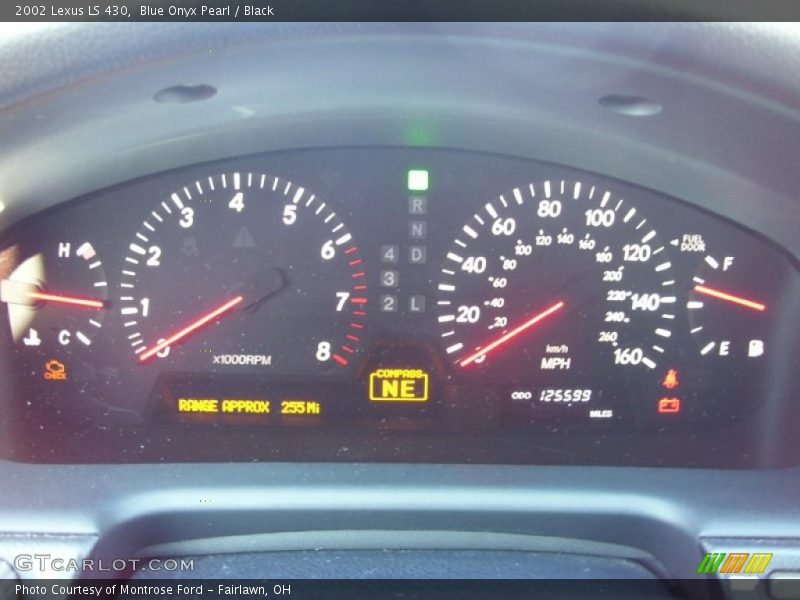 Blue Onyx Pearl / Black 2002 Lexus LS 430