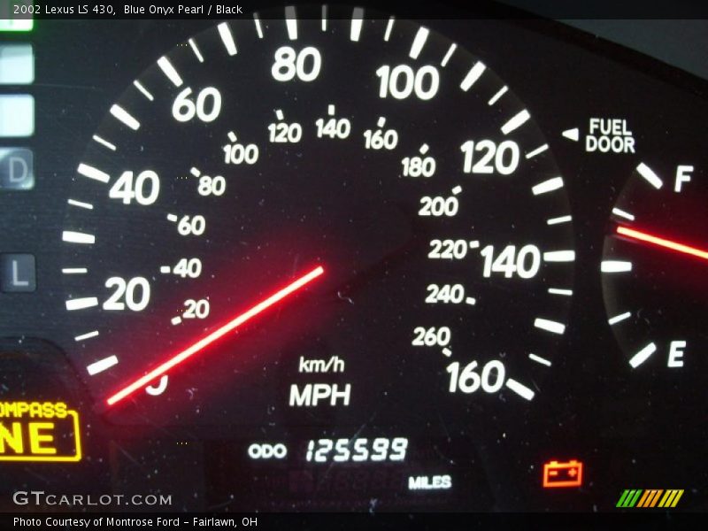Blue Onyx Pearl / Black 2002 Lexus LS 430