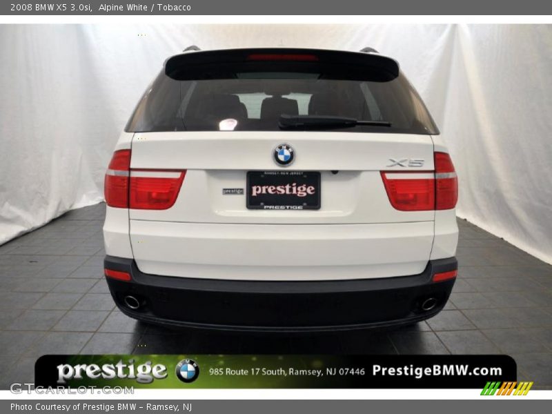 Alpine White / Tobacco 2008 BMW X5 3.0si