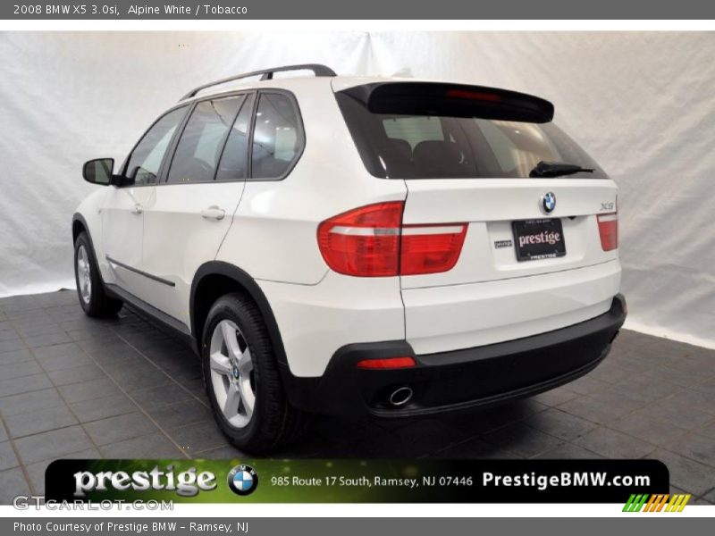 Alpine White / Tobacco 2008 BMW X5 3.0si
