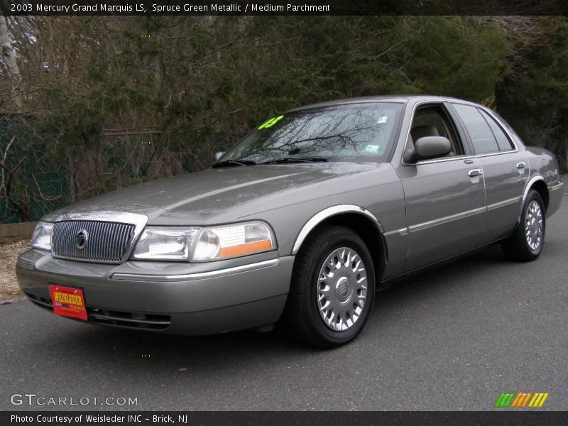 Spruce Green Metallic / Medium Parchment 2003 Mercury Grand Marquis LS