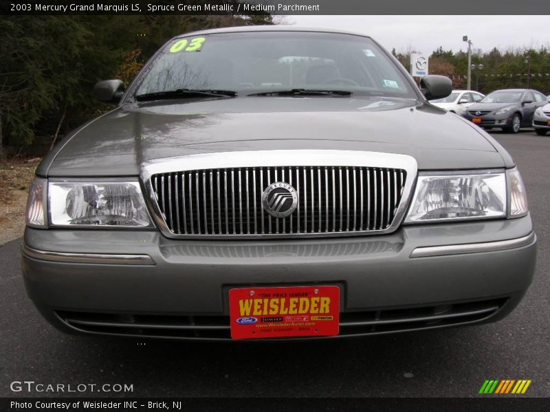 Spruce Green Metallic / Medium Parchment 2003 Mercury Grand Marquis LS