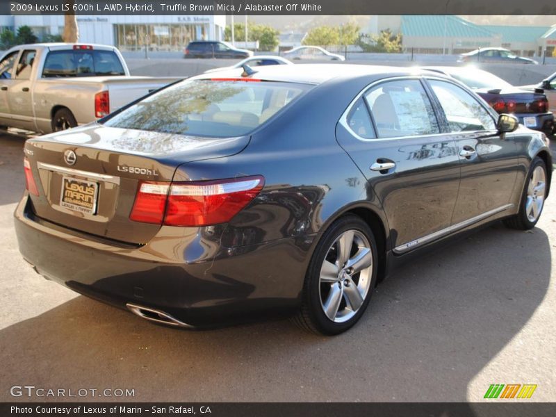 Truffle Brown Mica / Alabaster Off White 2009 Lexus LS 600h L AWD Hybrid