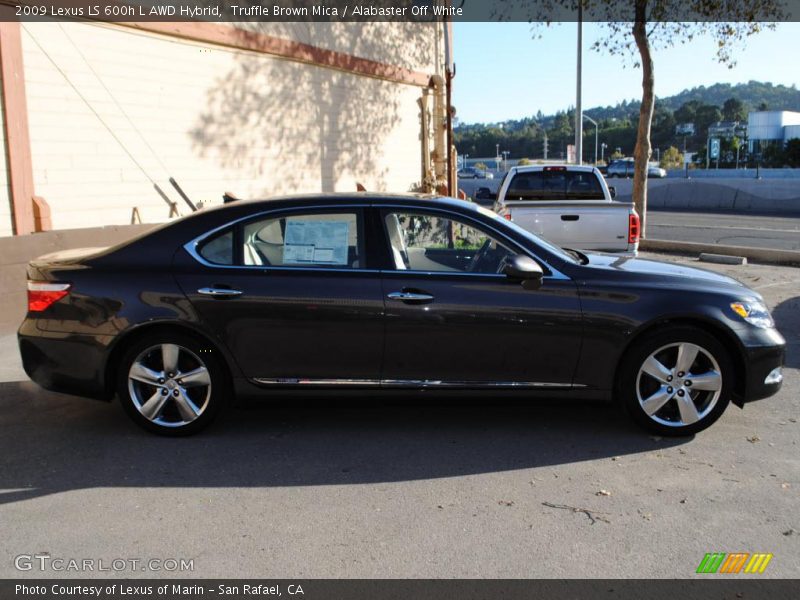 Truffle Brown Mica / Alabaster Off White 2009 Lexus LS 600h L AWD Hybrid