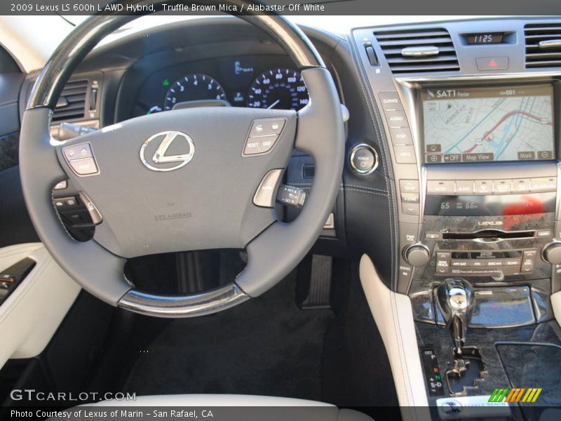 Truffle Brown Mica / Alabaster Off White 2009 Lexus LS 600h L AWD Hybrid