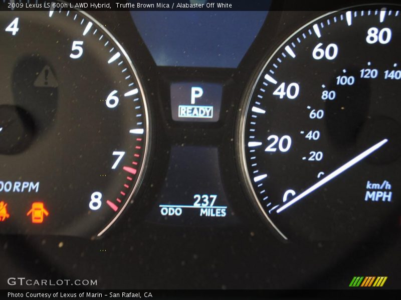 Truffle Brown Mica / Alabaster Off White 2009 Lexus LS 600h L AWD Hybrid