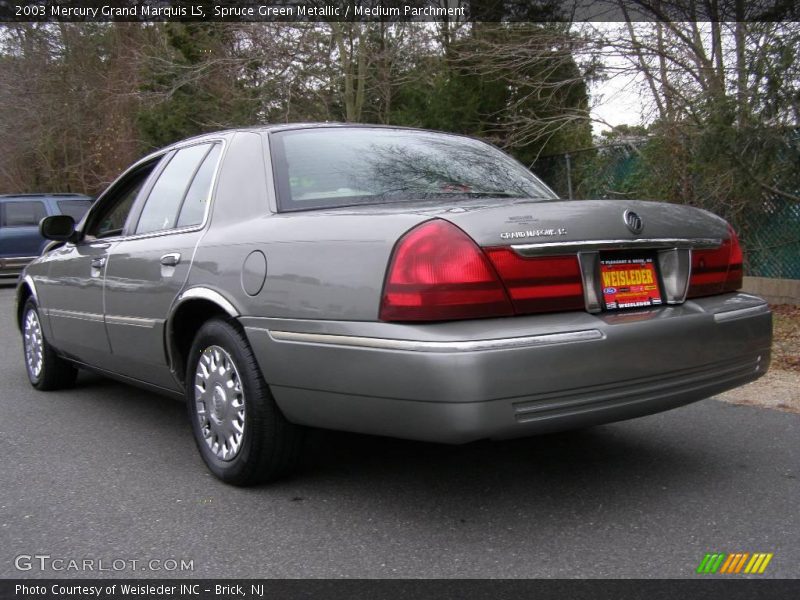 Spruce Green Metallic / Medium Parchment 2003 Mercury Grand Marquis LS