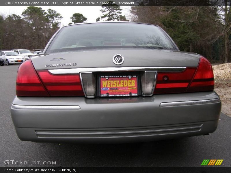 Spruce Green Metallic / Medium Parchment 2003 Mercury Grand Marquis LS