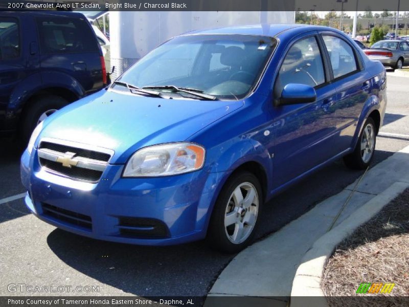 Bright Blue / Charcoal Black 2007 Chevrolet Aveo LT Sedan