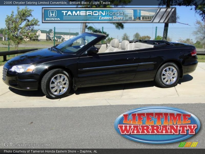 Brilliant Black / Light Taupe 2006 Chrysler Sebring Limited Convertible