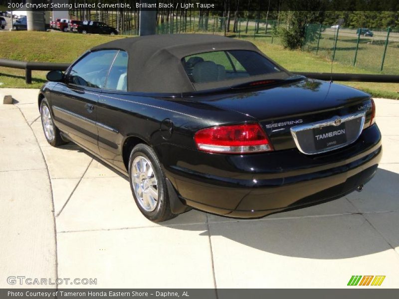 Brilliant Black / Light Taupe 2006 Chrysler Sebring Limited Convertible
