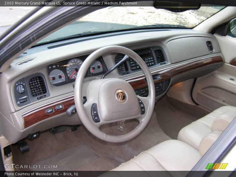 Spruce Green Metallic / Medium Parchment 2003 Mercury Grand Marquis LS