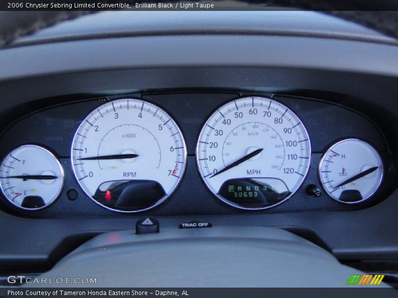  2006 Sebring Limited Convertible Limited Convertible Gauges