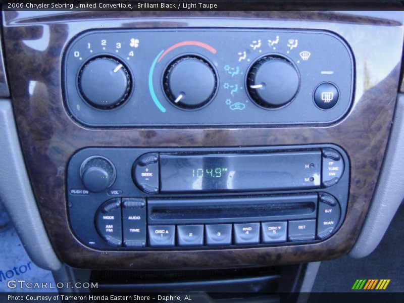 Controls of 2006 Sebring Limited Convertible