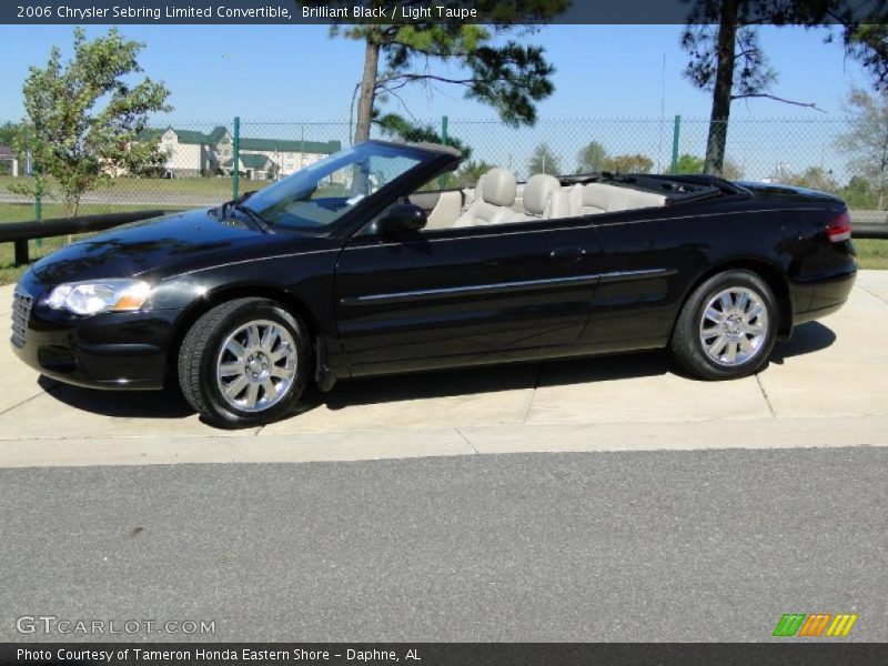 Brilliant Black / Light Taupe 2006 Chrysler Sebring Limited Convertible