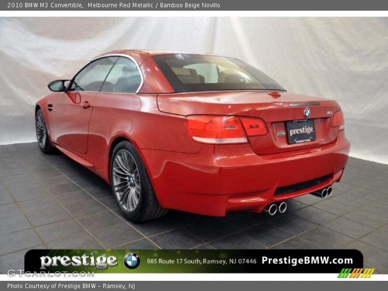 Melbourne Red Metallic / Bamboo Beige Novillo 2010 BMW M3 Convertible