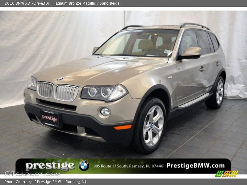 Platinum Bronze Metallic / Sand Beige 2010 BMW X3 xDrive30i