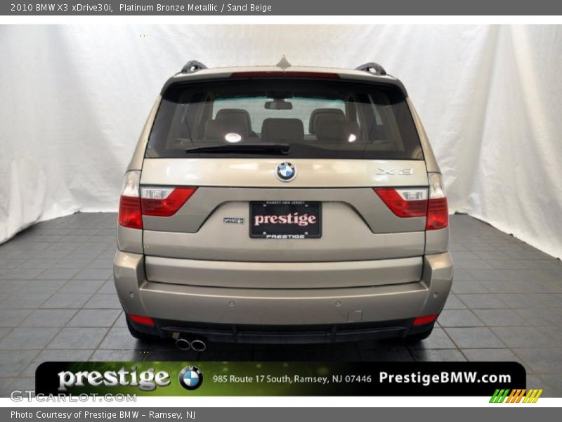 Platinum Bronze Metallic / Sand Beige 2010 BMW X3 xDrive30i