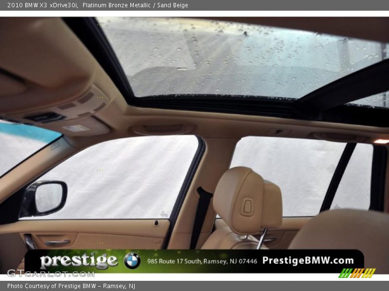 Platinum Bronze Metallic / Sand Beige 2010 BMW X3 xDrive30i