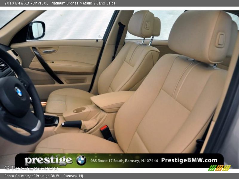 Platinum Bronze Metallic / Sand Beige 2010 BMW X3 xDrive30i