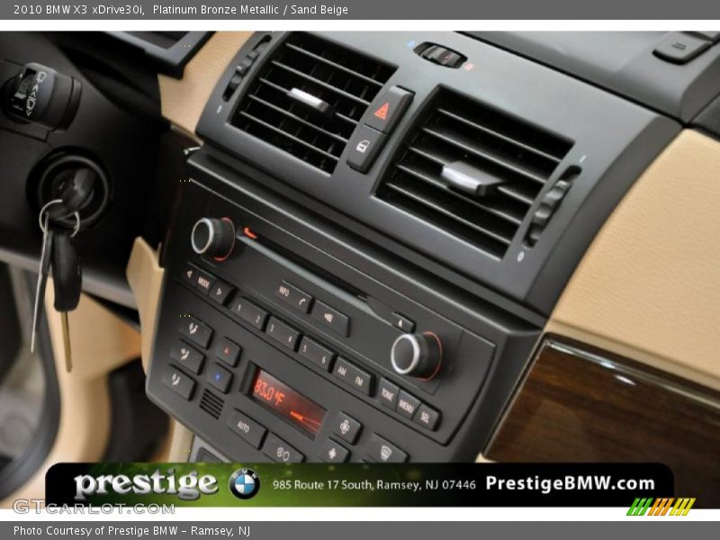Platinum Bronze Metallic / Sand Beige 2010 BMW X3 xDrive30i
