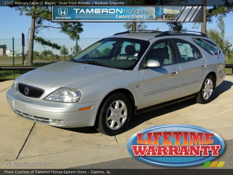 Silver Frost Metallic / Medium Graphite 2002 Mercury Sable LS Wagon