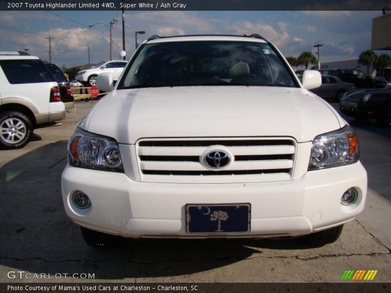 Super White / Ash Gray 2007 Toyota Highlander Limited 4WD