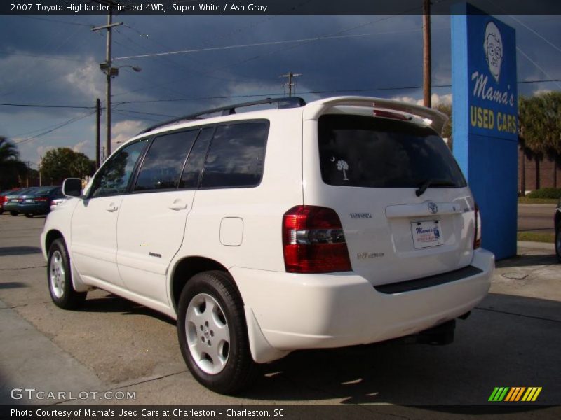 Super White / Ash Gray 2007 Toyota Highlander Limited 4WD
