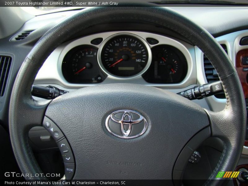 Super White / Ash Gray 2007 Toyota Highlander Limited 4WD