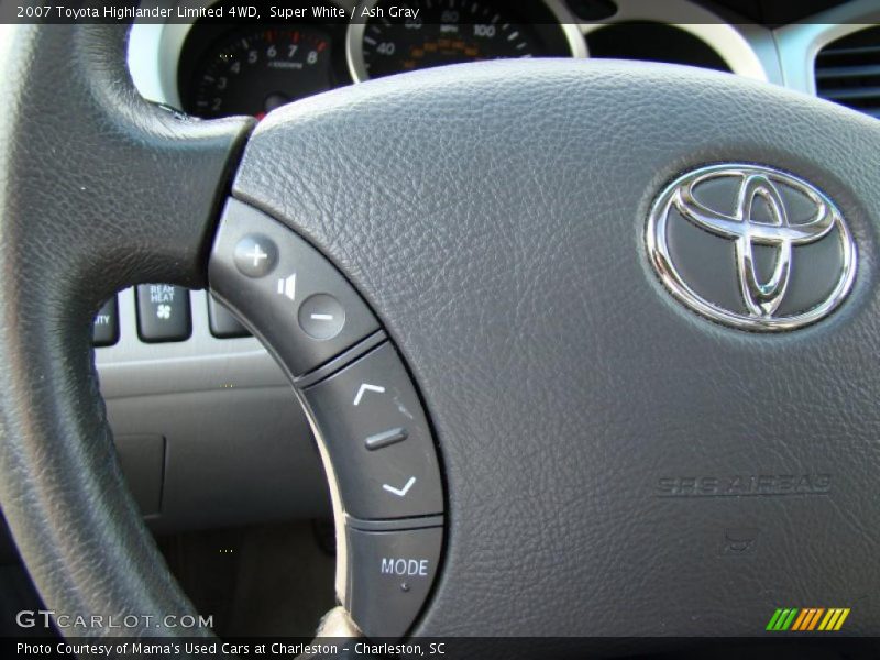 Super White / Ash Gray 2007 Toyota Highlander Limited 4WD
