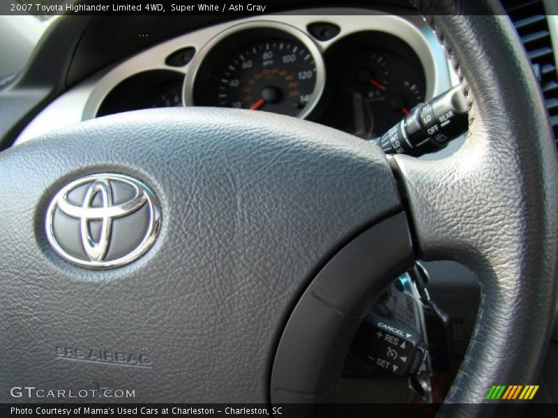 Super White / Ash Gray 2007 Toyota Highlander Limited 4WD