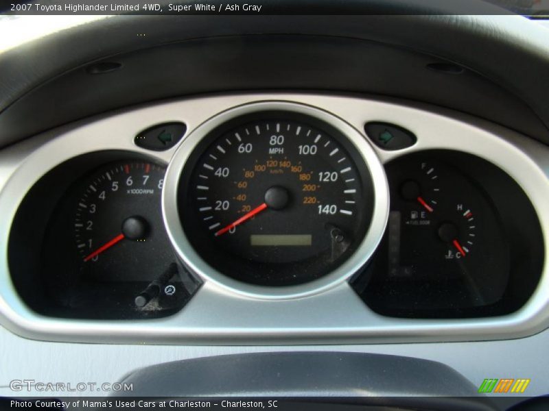Super White / Ash Gray 2007 Toyota Highlander Limited 4WD
