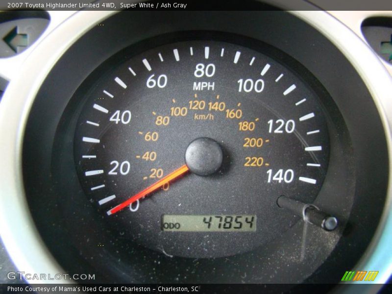 Super White / Ash Gray 2007 Toyota Highlander Limited 4WD