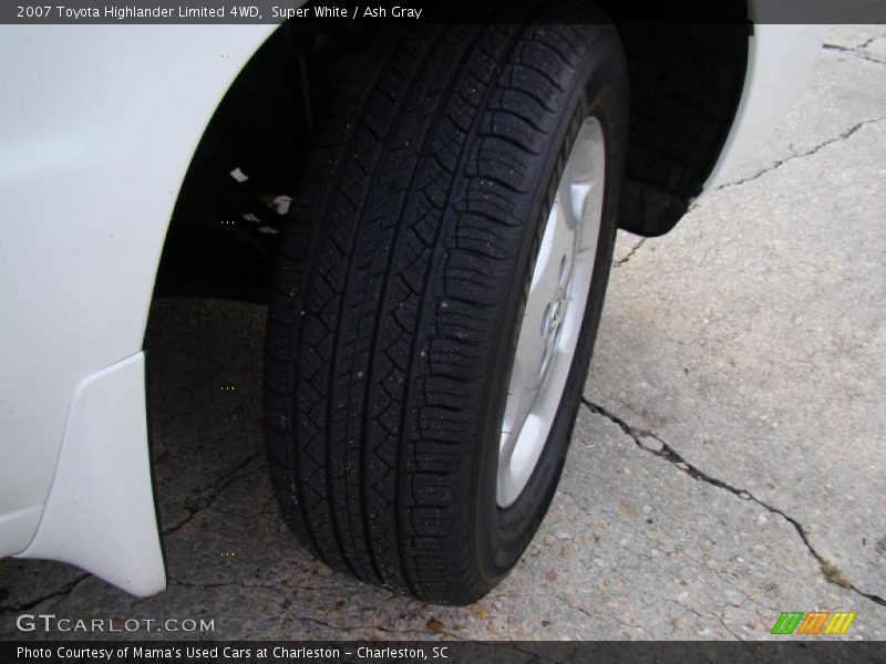 Super White / Ash Gray 2007 Toyota Highlander Limited 4WD