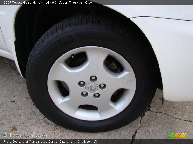 Super White / Ash Gray 2007 Toyota Highlander Limited 4WD