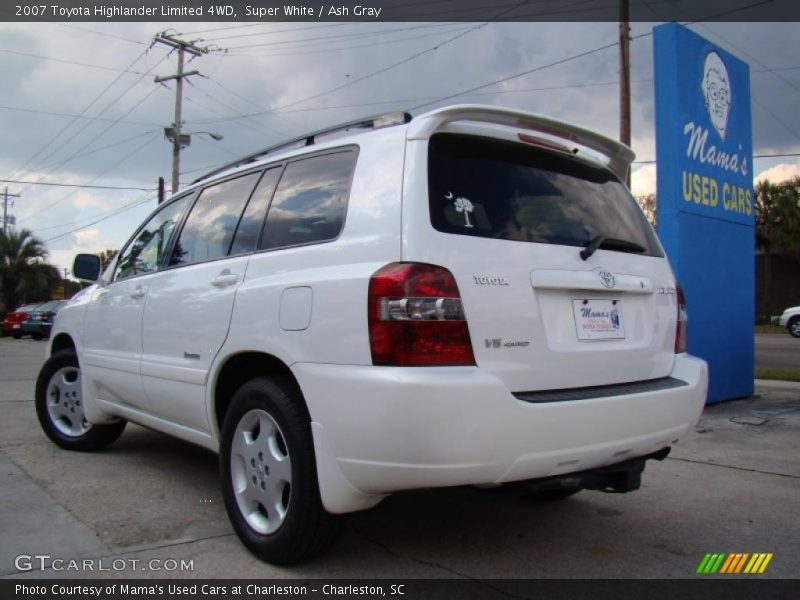 Super White / Ash Gray 2007 Toyota Highlander Limited 4WD