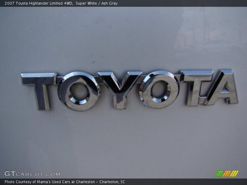 Super White / Ash Gray 2007 Toyota Highlander Limited 4WD