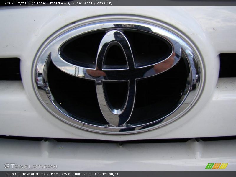 Super White / Ash Gray 2007 Toyota Highlander Limited 4WD