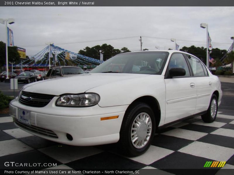 Bright White / Neutral 2001 Chevrolet Malibu Sedan