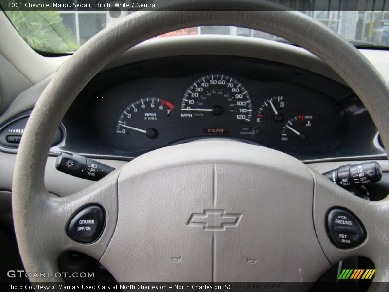 Bright White / Neutral 2001 Chevrolet Malibu Sedan