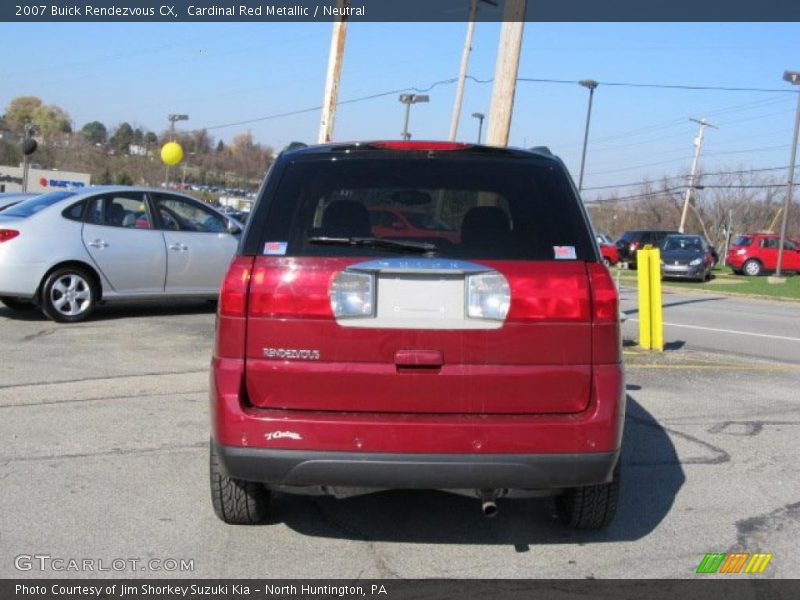 Cardinal Red Metallic / Neutral 2007 Buick Rendezvous CX