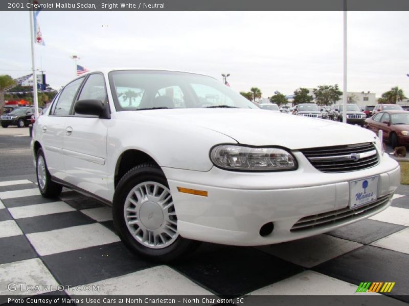 Bright White / Neutral 2001 Chevrolet Malibu Sedan