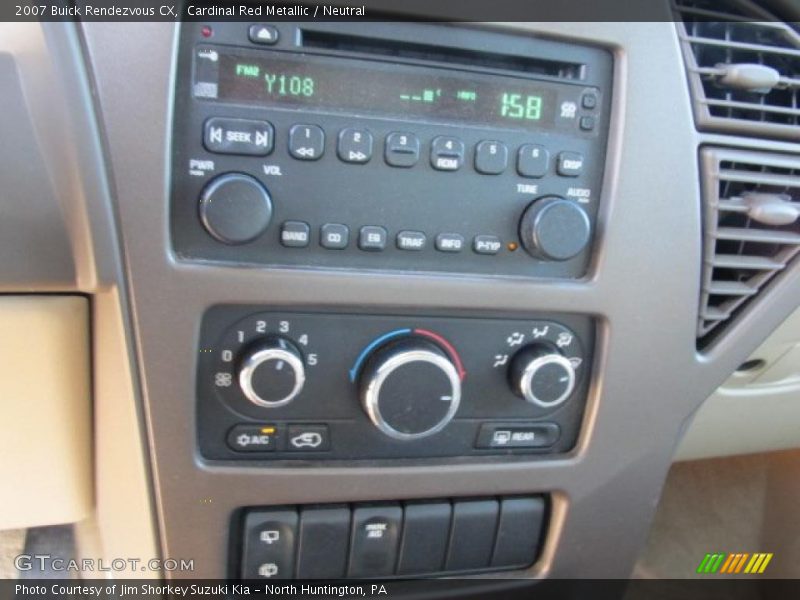 Cardinal Red Metallic / Neutral 2007 Buick Rendezvous CX