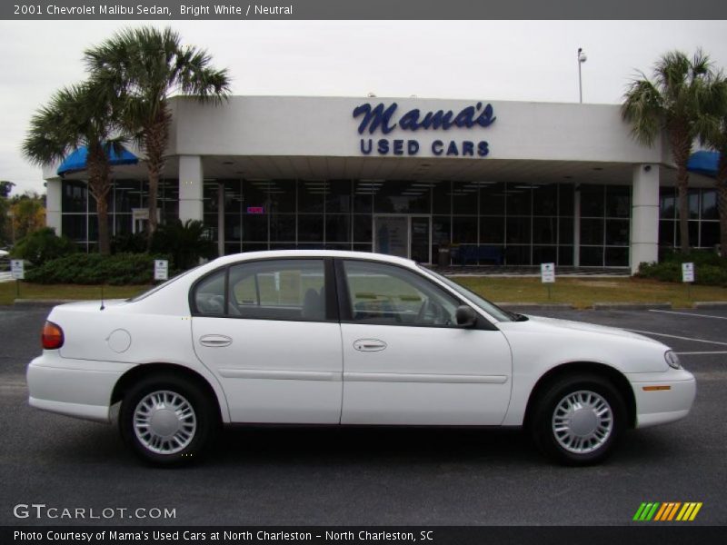 Bright White / Neutral 2001 Chevrolet Malibu Sedan